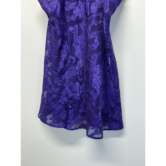 Fredrick's Of Hollywood Slip Women's Sz: 1X Purple Lace Nightgown Y2K - Picture 3 of 9